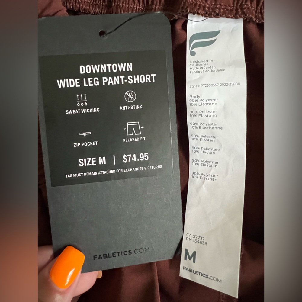 Fabletics Brown Wide-Leg Pants - Picture 10 of 11